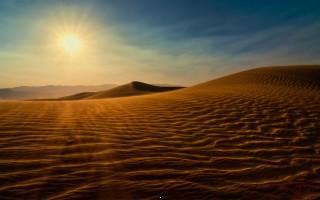 Death valley sunset dunes