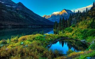 Lake mountain scenery