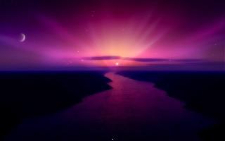 Morning purple sunrise