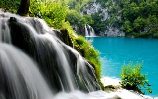 Plitvice lakes national park waterfall