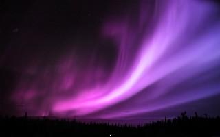 Purple aurora borealis