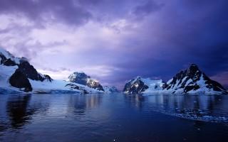 Purple lemaire channel antarctica