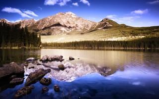 Reflective mountains