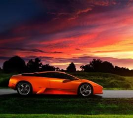 Orange lamborghi