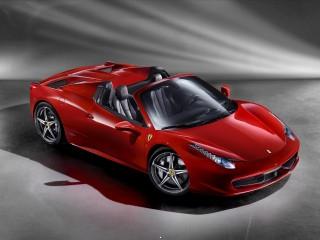 Side view of ferrari