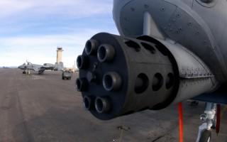 The pointed end of an a 10