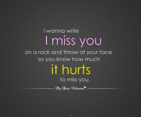 It hurt to miss you
