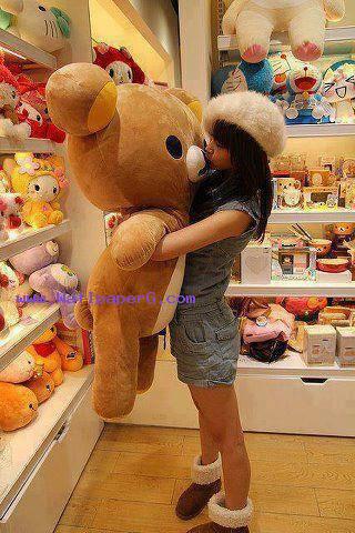 Girl with teddy bear