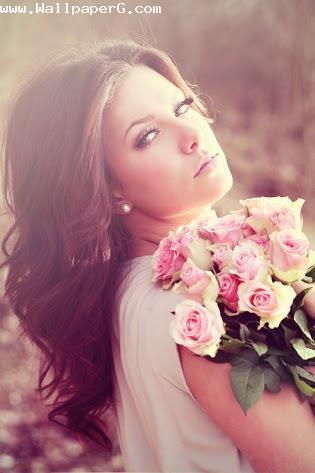 Girl with awesome flowers