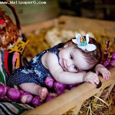 Download Baby in purple - Cute baby for your mobile cell phone