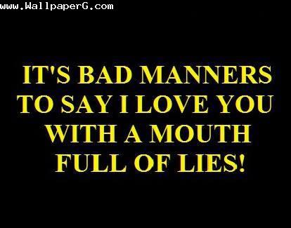 Bad manners