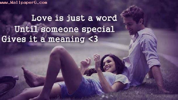 Love is word make it mean