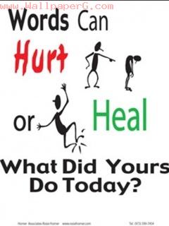 Words can hurt or heal ch