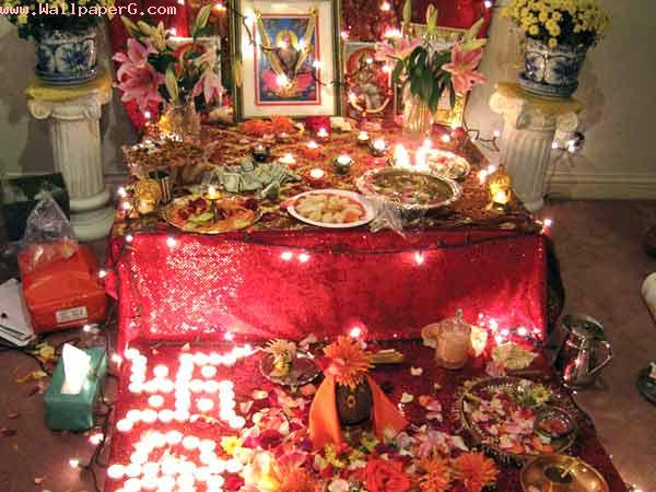 Puja place for diwali