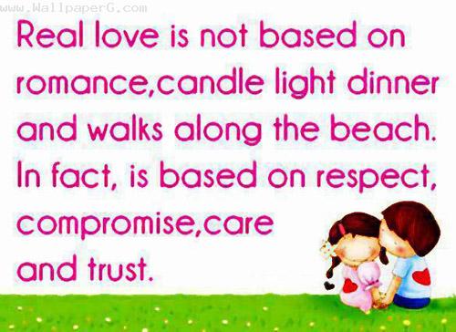 Love is not based on romance