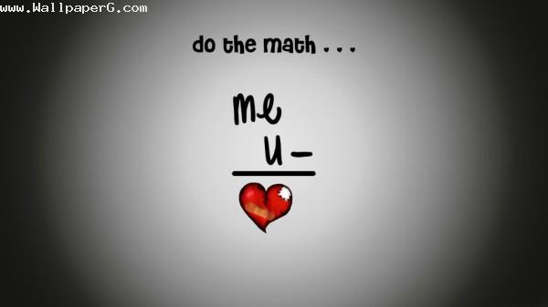 Do the maths me minus you