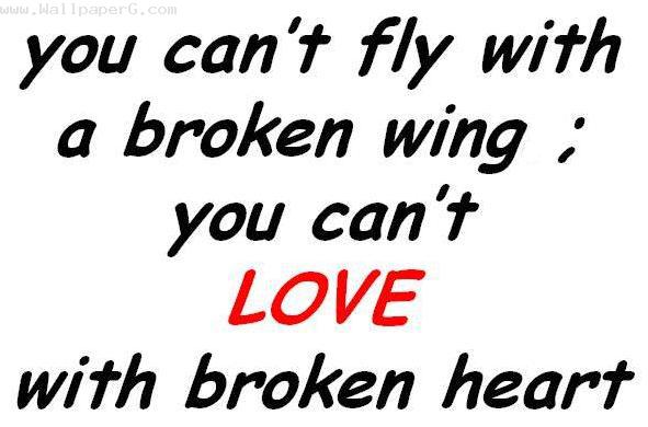 You cant love with broken