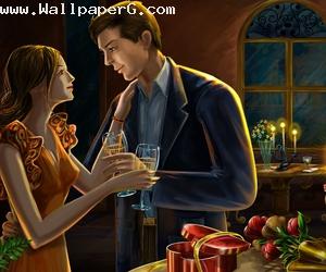 Romantic dinner with love