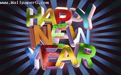 Happy new year 3d image