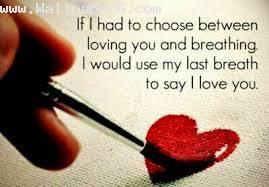 I would choose loving you