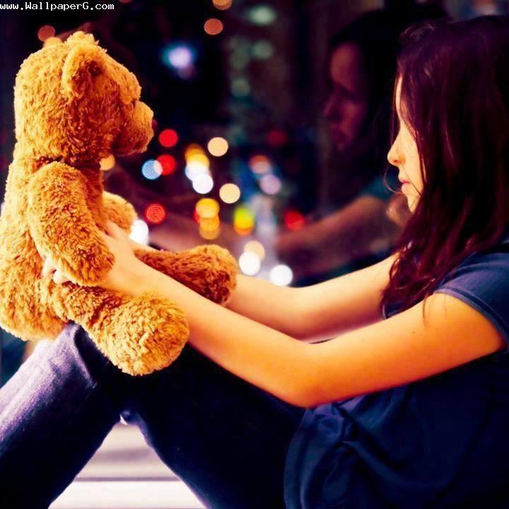 Girl with teddy bear 1