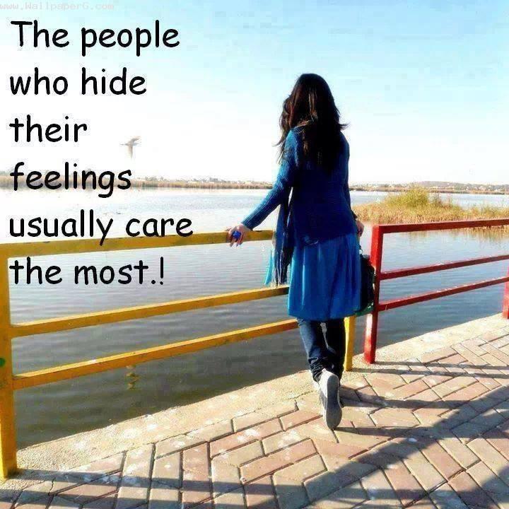 People who hide feelings