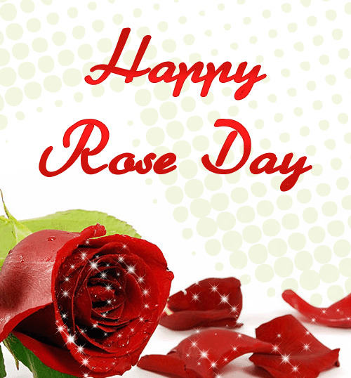 Animated happy rose day note