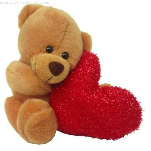 Sweet teddy bear with heart