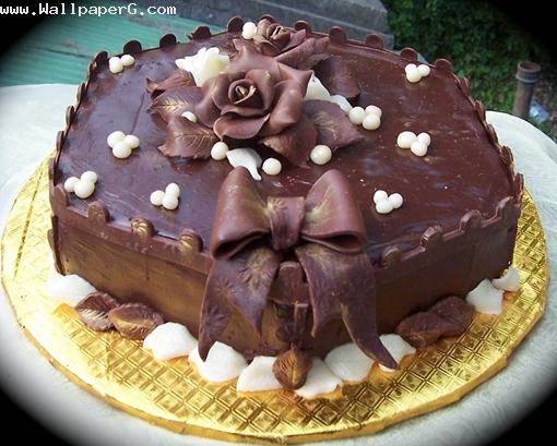 Brown chocolate cake