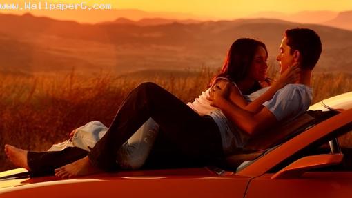 Couple on car