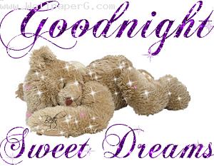 Cute teddy wishing good night