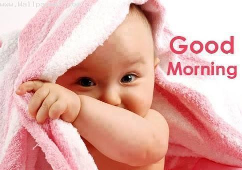 Baby wishing good mornng