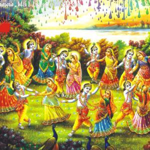 Radhey krishna holi lila