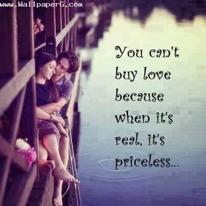 You cannot buy love