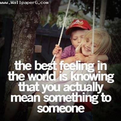 The best feeling in world