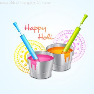 Water color in bucket on holi