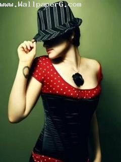 Stylish hat of attitude girl