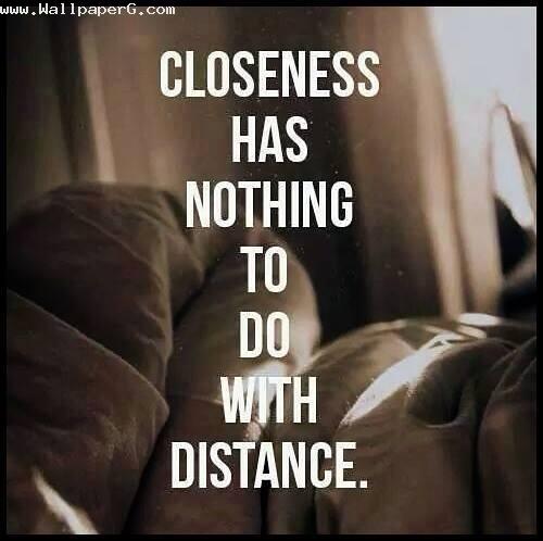 Closeness has nothing to 