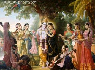 Lord krishna with gopis