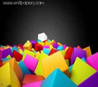 3d colourful squares