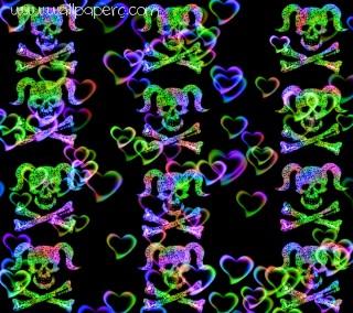 Girly skull n hearts