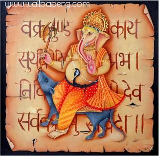 Beautiful painting of lord ganesha ji