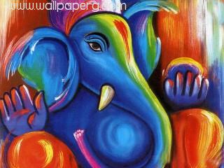 Painting of lord ganesha jee