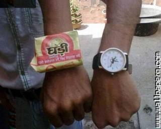 Ghadi detergent funny indian wrist watch