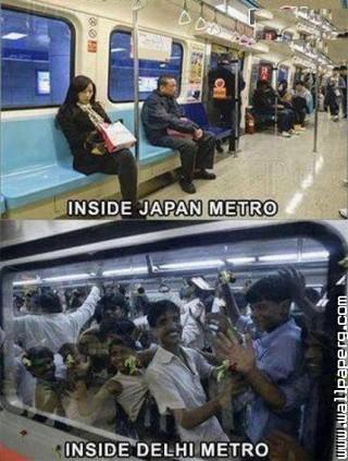 Metro train india funny