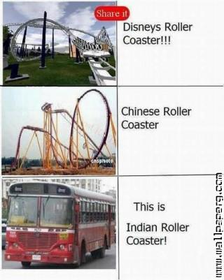 Roller coaster of funny india