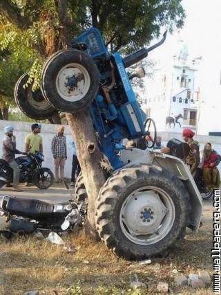 Tractor accident funny india