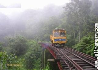 Truck driving on railway track funny india