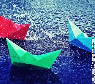 Boats in rain