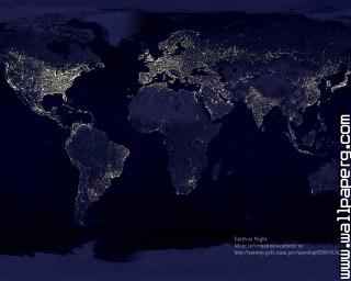 Earth at the night 1280x1024